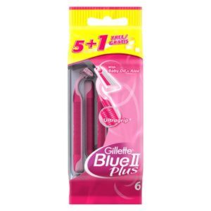 Gillette Blue II Plus Maquinilla desechable mujer 5 + 1 ud gratis