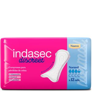 Indasec Discreet Normal pérdidas leves 12 Uds