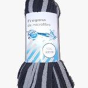 Ligerina Fregona Microfibra Tiras Negras-Gris 150g