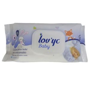 Lov`Yc Toallitas Infantiles Con Crema Pieles Sensibles 120 Unidades