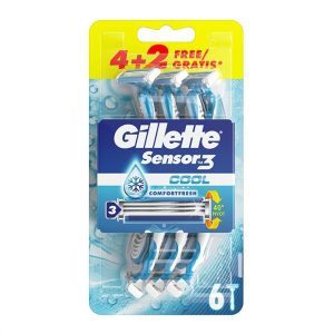Maquina Desechable Sensor3 6 Unidades Cool Gillette