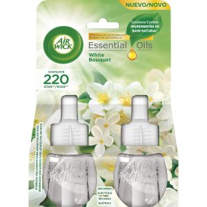 Pack Duplo Ambientador Airwick Eléctrico Recambio White Bouquet