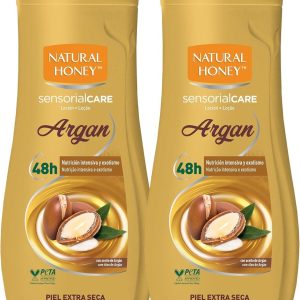 Pack Duplo Leche Corporal Natural Honey Argan 330 Ml