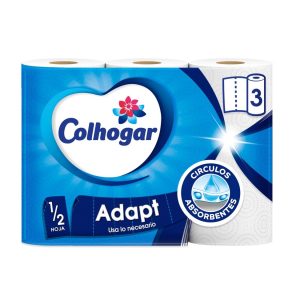 Papel cocina COLHOGAR Adapt 3 rollos