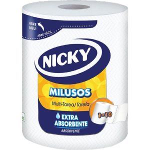 Papel Cocina Multiusos Extraabsorbente Y Resistente 1 Rollo Nicky