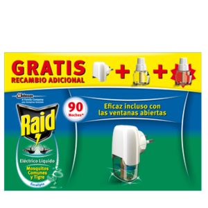 Raid Insecticida Eléctrico líquido eucalipto aparato + 2 recargas