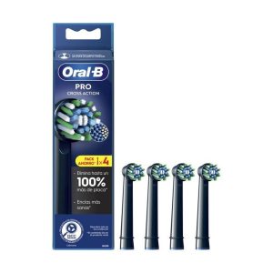 Recambio Cepillo Dental Eléctrico Cross Acttion 4 Unidades Negro Oral-B