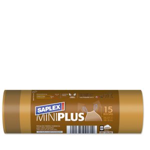 Saplex Bolsa Basura Miniplus 10 Litros 15 Unidades Orgánica