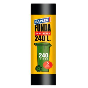 Saplex Contenedor 240 Litros Bolsa Basura Saco 5 Unidades