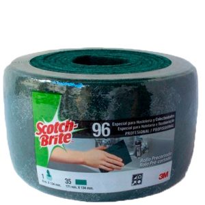 Scotch-Brite 96 Tampon à récurer fibre verte précoupé 1 rouleau x 6 m