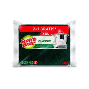 Scotch Brite Estropajo Fibra Verde XXL 2 + 1 gratis