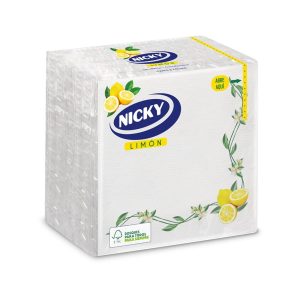 Servilletas Decorado Limones 2 Capas 33X33 Cm Paquete 65 Unidades