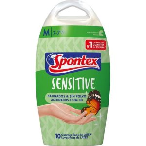 Spontex Guantes Látex T-7 Mediana 10ud