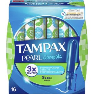 TAMPAX tampon compak pearls 16 uds