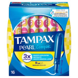 Tampon TAMPAX compax pearl regular 16Uds