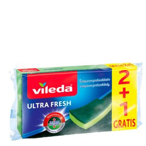 Vileda Ultra Fresh Estropajo fibra antibacterias  2 + 1 ud gratis