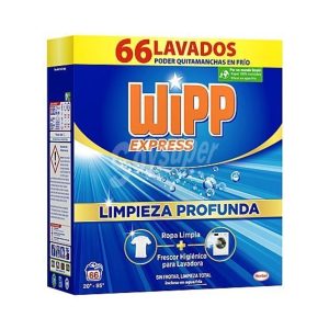 Wipp Express Limpieza profunda Detergente polvo 66 lavados